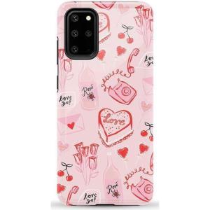 Casely Galaxy S20 Plus Case | Current Mood | Cow Print | Essential Slim Dual-Layer Protective Design(That’s Amore | Valentine’s)