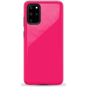 Casely Galaxy S20 Plus Case | Current Mood | Cow Print | Essential Slim Dual-Layer Protective Design(Think Pink | Solid Neon Pink)