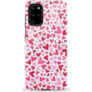 Casely Galaxy S20 Plus Case | Current Mood | Cow Print | Essential Slim Dual-Layer Protective Design(XOXO | Candy Hearts)