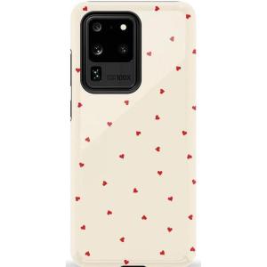 Casely Galaxy S20 Ultra Case | Romance Novel | Moody Floral | Essential Slim Dual-Layer Protective Design(Be Mine | Tiny Hearts)