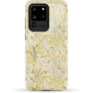 Casely Galaxy S20 Ultra Case | Romance Novel | Moody Floral | Essential Slim Dual-Layer Protective Design(Boho Blooms | Golden Floral)