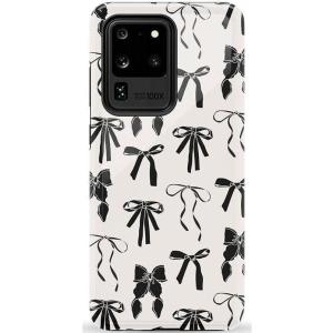 Casely Galaxy S20 Ultra Case | Romance Novel | Moody Floral | Essential Slim Dual-Layer Protective Design(Goth Girlie | Black Bows)