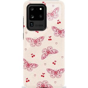 Casely Galaxy S20 Ultra Case | Romance Novel | Moody Floral | Essential Slim Dual-Layer Protective Design(Heart Flutters | Butterfly)
