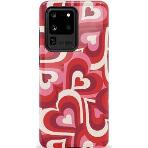 Casely Galaxy S20 Ultra Case | Romance Novel | Moody Floral | Essential Slim Dual-Layer Protective Design(Love Song Remix | Ombre Hearts)