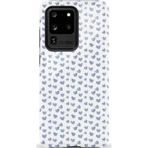 Casely Galaxy S20 Ultra Case | Romance Novel | Moody Floral | Essential Slim Dual-Layer Protective Design(Lovebug | Blue Hearts)