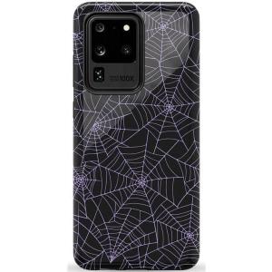 Casely Galaxy S20 Ultra Case | Romance Novel | Moody Floral | Essential Slim Dual-Layer Protective Design(Midnight Web | Spider Web)