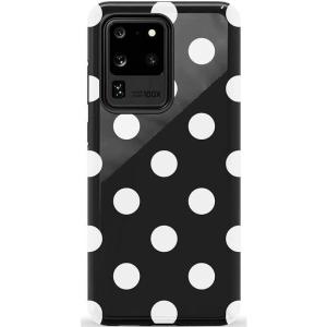 Casely Galaxy S20 Ultra Case | Romance Novel | Moody Floral | Essential Slim Dual-Layer Protective Design(Polka Dots | High Contrast Design)