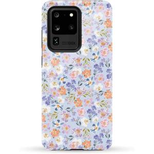 Casely Galaxy S20 Ultra Case | Romance Novel | Moody Floral | Essential Slim Dual-Layer Protective Design(Poppy Meadows | Pastel Floral)