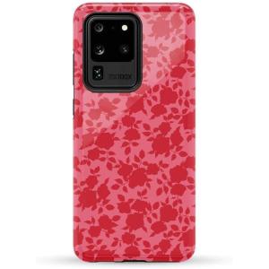 Casely Galaxy S20 Ultra Case | Romance Novel | Moody Floral | Essential Slim Dual-Layer Protective Design(Rose Garden | Red Aesthetic)