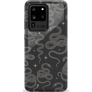 Casely Galaxy S20 Ultra Case | Romance Novel | Moody Floral | Essential Slim Dual-Layer Protective Design(We’re Ready For It | Black Serpent)