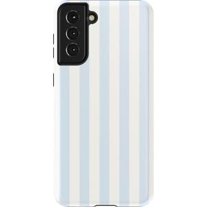 Casely Galaxy S21 Case | Current Mood | Cow Print(Blue Stripes | Sunday Best)