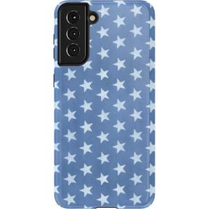 Casely Galaxy S21 Case | Current Mood | Cow Print(Coastal Blues | Denim Stars)