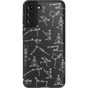 Casely Galaxy S21 Case | Current Mood | Cow Print(Corpse Pose | Skeleton Yoga)