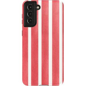 Casely Galaxy S21 Case | Current Mood | Cow Print(East Coast Summer | Red Stripes)