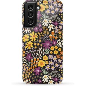 Casely Galaxy S21 Case | Current Mood | Cow Print(Falling for You | Plum Floral)