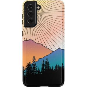 Casely Galaxy S21 Case | Current Mood | Cow Print(Golden Hour | Mountain Sunset)