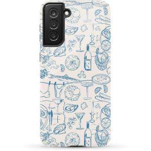 Casely Galaxy S21 Plus Case | Flower Patch | Multi-Color Floral | Essential Slim Dual-Layer Protective Design(Amalfi Aperitivo | Dolce Vita)
