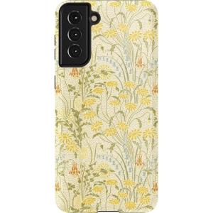 Casely Galaxy S21 Plus Case | Flower Patch | Multi-Color Floral | Essential Slim Dual-Layer Protective Design(Boho Blooms | Golden Floral)