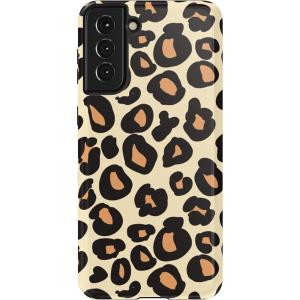 Casely Galaxy S21 Plus Case | Flower Patch | Multi-Color Floral | Essential Slim Dual-Layer Protective Design(Into the Wild | Leopard Print)