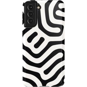 Casely Galaxy S21 Plus Case | Flower Patch | Multi-Color Floral | Essential Slim Dual-Layer Protective Design(Maze | High Contrast Design)