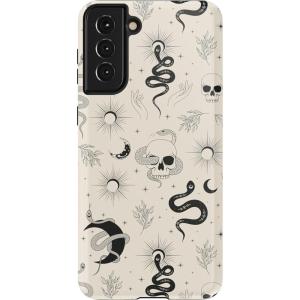 Casely Galaxy S21 Plus Case | Flower Patch | Multi-Color Floral | Essential Slim Dual-Layer Protective Design(No Further Explanation | Snakes & Skulls)