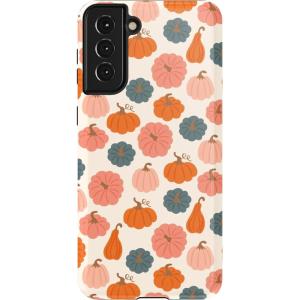Casely Galaxy S21 Plus Case | Flower Patch | Multi-Color Floral | Essential Slim Dual-Layer Protective Design(Oh My Gourd | Pumpkin Patch)