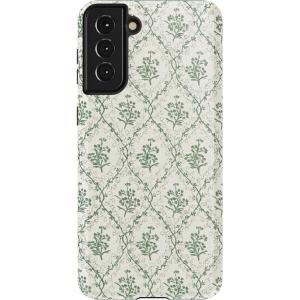 Casely Galaxy S21 Plus Case | Flower Patch | Multi-Color Floral | Essential Slim Dual-Layer Protective Design(Sage Tapestry | Floral Vines)