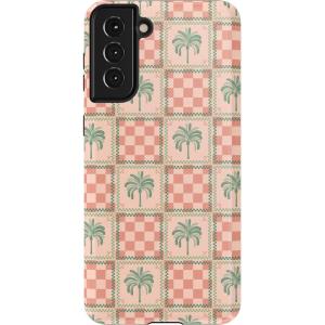 Casely Galaxy S21 Plus Case | Flower Patch | Multi-Color Floral | Essential Slim Dual-Layer Protective Design(The Social Club | Palm Beach)