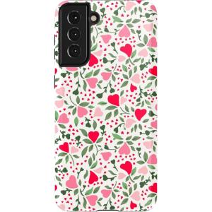 Casely Galaxy S21 Plus Case | Flower Patch | Multi-Color Floral | Essential Slim Dual-Layer Protective Design(Vines of Love | Floral Heart)