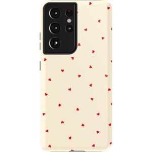 Casely Galaxy S21 Ultra Case | Amalfi Aperitivo | Dolce Vita | Essential Slim Dual-Layer Protective Design(Be Mine | Tiny Hearts)