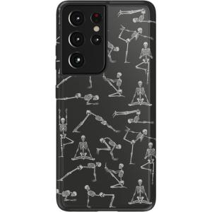 Casely Galaxy S21 Ultra Case | Amalfi Aperitivo | Dolce Vita | Essential Slim Dual-Layer Protective Design(Corpse Pose | Skeleton Yoga)