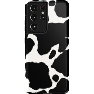 Casely Galaxy S21 Ultra Case | Amalfi Aperitivo | Dolce Vita | Essential Slim Dual-Layer Protective Design(Current MOOd | Cow Print)