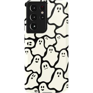 Casely Galaxy S21 Ultra Case | Amalfi Aperitivo | Dolce Vita | Essential Slim Dual-Layer Protective Design(Don’t Ghost Me | Halloween)
