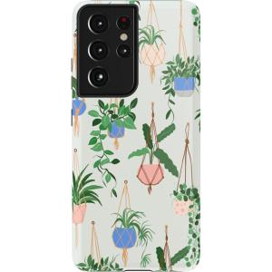 Casely Galaxy S21 Ultra Case | Amalfi Aperitivo | Dolce Vita | Essential Slim Dual-Layer Protective Design(Hanging Around | Potted Plants Floral)