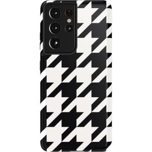 Casely Galaxy S21 Ultra Case | Amalfi Aperitivo | Dolce Vita | Essential Slim Dual-Layer Protective Design(Houndstooth | High Contrast Design)