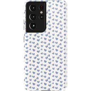 Casely Galaxy S21 Ultra Case | Amalfi Aperitivo | Dolce Vita | Essential Slim Dual-Layer Protective Design(Lovebug | Blue Hearts)