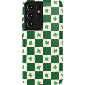 Casely Galaxy S21 Ultra Case | Amalfi Aperitivo | Dolce Vita | Essential Slim Dual-Layer Protective Design(Lucky You | Shamrock)