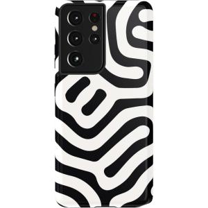 Casely Galaxy S21 Ultra Case | Amalfi Aperitivo | Dolce Vita | Essential Slim Dual-Layer Protective Design(Maze | High Contrast Design)