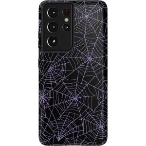 Casely Galaxy S21 Ultra Case | Amalfi Aperitivo | Dolce Vita | Essential Slim Dual-Layer Protective Design(Midnight Web | Spider Web)