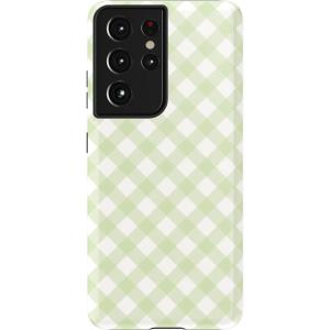 Casely Galaxy S21 Ultra Case | Amalfi Aperitivo | Dolce Vita | Essential Slim Dual-Layer Protective Design(Mint Lattice | Sunday Best)