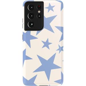 Casely Galaxy S21 Ultra Case | Amalfi Aperitivo | Dolce Vita | Essential Slim Dual-Layer Protective Design(Stars Align | Blue & White Stars)