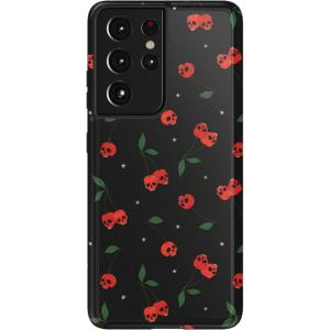 Casely Galaxy S21 Ultra Case | Amalfi Aperitivo | Dolce Vita | Essential Slim Dual-Layer Protective Design(Sweet Revenge | Cherry Skulls)