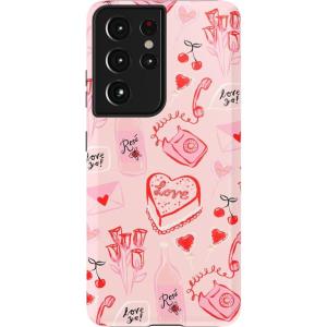 Casely Galaxy S21 Ultra Case | Amalfi Aperitivo | Dolce Vita | Essential Slim Dual-Layer Protective Design(That’s Amore | Valentine’s)