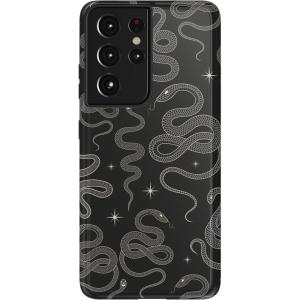 Casely Galaxy S21 Ultra Case | Amalfi Aperitivo | Dolce Vita | Essential Slim Dual-Layer Protective Design(We’re Ready For It | Black Serpent)