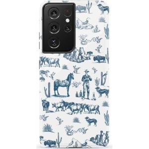 Casely Galaxy S21 Ultra Case | Amalfi Aperitivo | Dolce Vita | Essential Slim Dual-Layer Protective Design(Wild West Adventure)