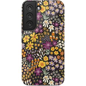 Casely Galaxy S22 Case | Lucky You | Shamrock | Essential Slim Dual-Layer Protective Case Design(Falling for You | Plum Floral)