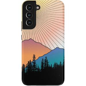 Casely Galaxy S22 Case | Lucky You | Shamrock | Essential Slim Dual-Layer Protective Case Design(Golden Hour | Mountain Sunset)