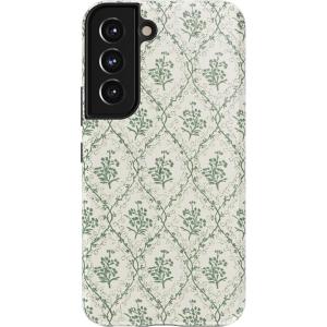 Casely Galaxy S22 Case | Lucky You | Shamrock | Essential Slim Dual-Layer Protective Case Design(Sage Tapestry | Floral Vines)