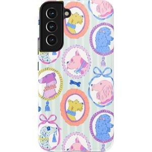 Casely Galaxy S22 Case | Polka Dots | High Contrast Design | Essential Slim Dual-Layer Protective Design(Chateau Pups | French Dog)