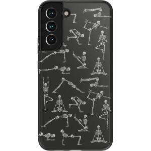 Casely Galaxy S22 Case | Polka Dots | High Contrast Design | Essential Slim Dual-Layer Protective Design(Corpse Pose | Skeleton Yoga)